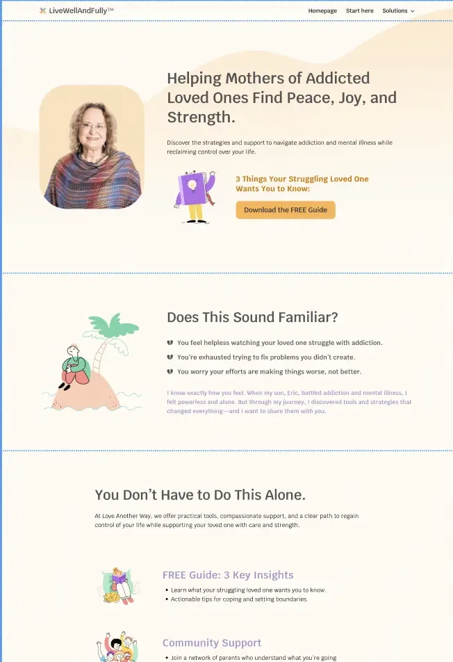 Live well and fully new website